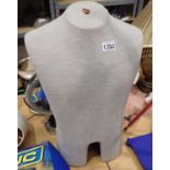 Male shop display mannequin torso, lacking stand. Not available for in-house P&P, contact Paul O'Hea