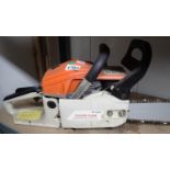 MT 9999 petrol chainsaw. Not available for in-house P&P, contact Paul O'Hea at Mailboxes on 01925