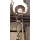 A metal uplighter with reading light. Not available for in-house P&P, contact Paul O'Hea at