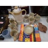 Collection of studio pottery. Not available for in-house P&P, contact Paul O'Hea at Mailboxes on