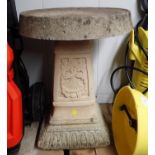 A reconstituted stone bird bath. Not available for in-house P&P, contact Paul O'Hea at Mailboxes