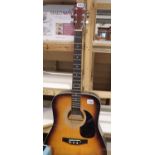 Falcon acoustic guitar. Not available for in-house P&P, contact Paul O'Hea at Mailboxes on 01925