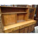 Mid 20th century Nathan drinks cabinet, 153 x 45 x 137 cm H, cabinet locked no key. Not available