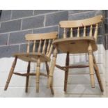 A set of four modern pine kitchen chairs. Not available for in-house P&P, contact Paul O'Hea at