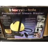 A Home-Tek steam cleaner. Not available for in-house P&P, contact Paul O'Hea at Mailboxes on 01925