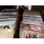 Two boxes of mixed Easy Listening LPs. Not available for in-house P&P, contact Paul O'Hea at