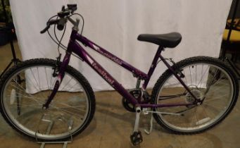 Festival Mountain Ridge girls bike, 14 speed and 18 inch frame. Not available for in-house P&P,