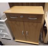 Modern cabinet with drawer and cupboard. Not available for in-house P&P, contact Paul O'Hea at