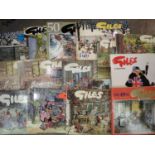 Collection of vintage Giles cartoon books. Not available for in-house P&P, contact Paul O'Hea at