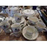 Large collection of decorative teaware. Not available for in-house P&P, contact Paul O'Hea at