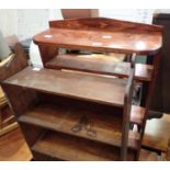 Two small four shelf stained pine bookcases. Not available for in-house P&P, contact Paul O'Hea at