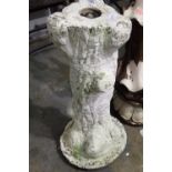 A concrete painted white bird bath base. Not available for in-house P&P, contact Paul O'Hea at