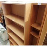 Five bookcases with two CD racks. Not available for in-house P&P, contact Paul O'Hea at Mailboxes on