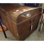 Large antique steel trunk. Not available for in-house P&P, contact Paul O'Hea at Mailboxes on
