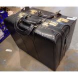 Two large leather briefcases. Not available for in-house P&P, contact Paul O'Hea at Mailboxes on