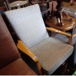 Three mixed upholstered chairs including a swivel chair. Not available for in-house P&P, contact