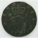 1781 Irish halfpenny of George III. P&P Group 1 (£14+VAT for the first lot and £1+VAT for subsequent