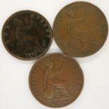 Copper and bronze pennies of Queen Victoria. P&P Group 1 (£14+VAT for the first lot and £1+VAT for