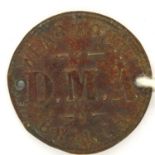 WWI period Wearmouth Miners token. Most of the coal mined from here was to power the steam
