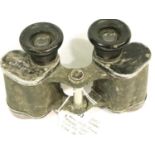 WWII German Army 6 x 30 Binoculars, the type commonly issued to NCO and officers Makers code ddx for