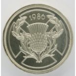 1986 silver proof Commonwealth Games two pound coin, boxed with CoA. P&P Group 1 (£14+VAT for the