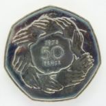1973 proof fifty pence coin, EEC commemorative (hands), boxed. P&P Group 1 (£14+VAT for the first