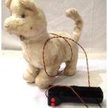 Remote control, battery operated cat, made in Japan, walking action and sounds, approximately H: