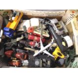 Selection of unboxed Diecast vehicles, Dinky toys, Corgi, Matchbox, Britains ect, cars, trucks,