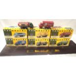 Lledo vanguards set of eight classic trucks of the 1950s. Six are boxed and complete with wooden