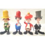 Four Ken Dodds Diddy Men, plastic H: 14 cm. P&P Group 1 (£14+VAT for the first lot and £1+VAT for