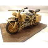 Polistic BMW R75 with sidecar and reverse gear, Africa Corps 39-45, in very good condition,