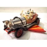 Corgi Chitty Chitty Bang Bang, original issue, in fair condition. Missing the girl, front and back
