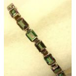 Mystic topaz sterling silver bracelet, with certificate, gem weight 36g. P&P Group 1 (£14+VAT for