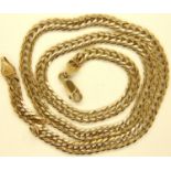 9ct gold flat link necklace, 18 inch chain, 16g. P&P Group 1 (£14+VAT for the first lot and £1+VAT