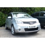 Nissan Note hatchback, 2010 plate PL10 KWF, automatic, silver, 71,849 miles, 1.6L petrol. 10%+VAT