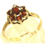 9ct gold stone set ring, size M, 1.3g. P&P Group 1 (£14+VAT for the first lot and £1+VAT for