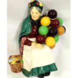 Royal Doulton figurine The Old Balloon Seller, HN 1315, H: 19 cm. No cracks, chips or visible