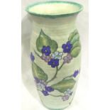 Large Crown Devon tube lined vase, H: 38 cm. No cracks, chips or visible restoration. P&P Group