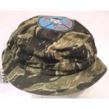 Vietnam War period Special Forces Tiger camouflage Boonie hat. P&P Group 2 (£18+VAT for the first