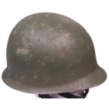 American Vietnam war period M1 helmet with liner. P&P Group 3 (£25+VAT for the first lot and £5+