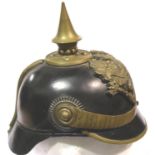 Imperial German re-enactment 1895 pattern NCO pickelhaube. P&P Group 3 (£25+VAT for the first lot