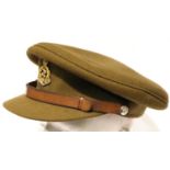 British WWII RAMC officers visor cap. P&P Group 2 (£18+VAT for the first lot and £3+VAT for