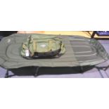 Total Fishing Gear fishing bed in carry bag, good condition. P&P Group 3 (£25+VAT for the first