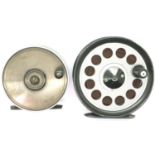 Two fly reels Pridex and an unnamed example (23/4 inch). P&P Group 2 (£18+VAT for the first lot
