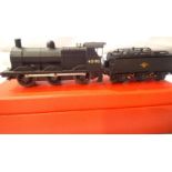 Hornby OO scale 0.6.0 4F and tender, part kit built, finished in black, 43192 Late Crest in fair -