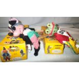 Two Pelham puppets including a pirate mouse and a frog. In fair to good condition, need strings