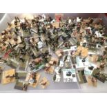 Selection of Wargaming figures, includes Zulus, mostly plastic 1/72 scale, finished to an