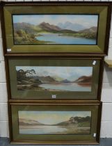 Roland Stead (b. 1900): three watercolours, Derwent Water, Elterwater and Langdale Pikes and