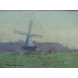 Tom Robertson (1850-1947), pastel, The Windmill, bearing labels verso, 26 x 34 cm. Not available for