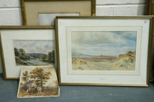 19th century watercolours including J Dale: The Shore West Kirby. (4) Not available for in-house P&